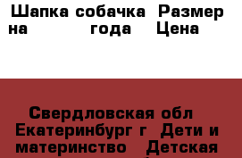 Шапка-собачка. Размер на 1,5- 2,6 года. › Цена ­ 300 - Свердловская обл., Екатеринбург г. Дети и материнство » Детская одежда и обувь   